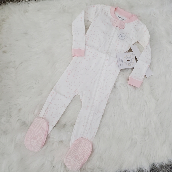 Burt's Bees Baby Pajamas New Burts Bees Baby Twinkle Bee Star Print